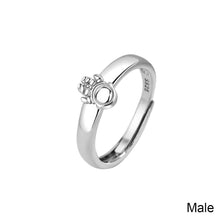 Load image into Gallery viewer, Moonstone Couple Ring Fashion Creative Star Astronaut Couple Ring Adjustable Ring Jewelry Gift For Men Women