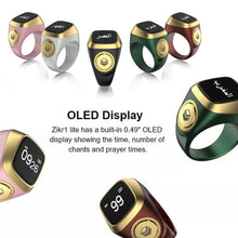 Load image into Gallery viewer, Tasbih Tally Counter Smart Tasbih Zikr Ring OLED Display Prayer Times for Muslims Zikr Digital Tasbeeh Electronic Prayer Ring