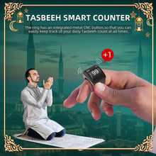 Load image into Gallery viewer, Portable Tasbih Tally Counter Mini Smart Tasbih Zikr Ring Digital OLED Display Prayer Times for Muslims Zikr Electronic Prayer Ring