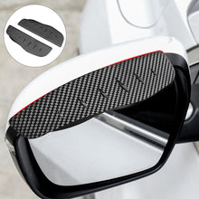 Load image into Gallery viewer, 2Pcs Carbon Fibre Universal Car Rear View Mirror Rain Cover Sun Visor Eyebrow Carbon Fiber Side View Mirror Rain Guard Auto Protection
