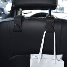 Load image into Gallery viewer, 2Pcs Carbon Fibre Car Seat Headrest Hooks Storage Hanger Back Seat Organizer Holder Auto Interior Accessories Hook