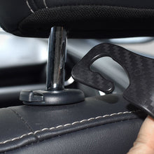 Load image into Gallery viewer, 2Pcs Carbon Fibre Car Seat Headrest Hooks Storage Hanger Back Seat Organizer Holder Auto Interior Accessories Hook