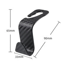 Load image into Gallery viewer, 2Pcs Carbon Fibre Car Seat Headrest Hooks Storage Hanger Back Seat Organizer Holder Auto Interior Accessories Hook
