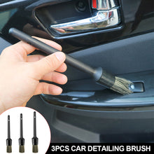 Load image into Gallery viewer, 3Pcs Car Detailing Brush Set Soft Bristle Car Cleaning Brush Kits Atuo Tire wheel Wash Exterior Accessories Natural Boar Hair