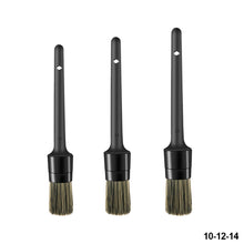 Load image into Gallery viewer, 3Pcs Car Detailing Brush Set Soft Bristle Car Cleaning Brush Kits Atuo Tire wheel Wash Exterior Accessories Natural Boar Hair