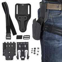 Load image into Gallery viewer, Tactical Drop Leg Band Strap Quick Locking System for Glock 17 M9 Gun Holster Platform Adapter with QLS 19 22 Hunting Gear
