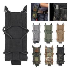 Load image into Gallery viewer, 9mm Tactical Magazine Pouch Hunting Single Magazine Bag Outdoor Molle Flashlight Pouch Torch Holder Hunting Knife Holster Bag