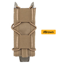 Load image into Gallery viewer, 9mm Tactical Magazine Pouch Hunting Single Magazine Bag Outdoor Molle Flashlight Pouch Torch Holder Hunting Knife Holster Bag