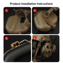 Load image into Gallery viewer, Multi-angle Rotation Shooting Headset Bracket Kit Helmet Rail Adapter Fit OPS Core ARC and Team Wendy M-LOK Rail Headphone Mount