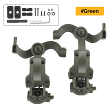 Load image into Gallery viewer, Multi-angle Rotation Shooting Headset Bracket Kit Helmet Rail Adapter Fit OPS Core ARC and Team Wendy M-LOK Rail Headphone Mount