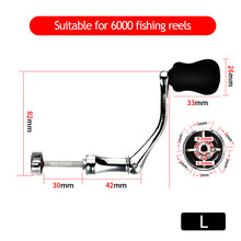 Load image into Gallery viewer, Fishing Tools Spinning Reel Handle Metal Fishing Spinning Reel Crank Handle Folding Rocking Arm Fish Rotatable Grip Knob