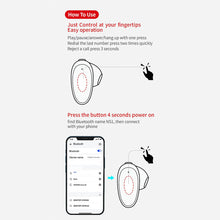 Load image into Gallery viewer, Wireless Bluetooth 5.2 Earphone ENC Noice Cancelling Business Headphone Mini Single in ear Earbuds with Mic For iPhone Xiaomi