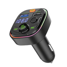 Load image into Gallery viewer, Bluetooth 5.0 Wireless FM Transmitter Dual Display Fast Charging Dual USB Charger Handsfree Car Kit FM Modulator