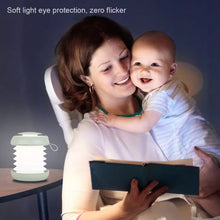 Load image into Gallery viewer, Creative Bedroom Portable Foldable Usb Charging Touch Stepless Dimming Circular Retractable Led Reading Night Light