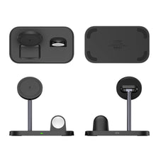 Load image into Gallery viewer, Desktop Phone Holder Watch Headphone 3-in-1 Magnetic Wireless Charger 15W Fast Charge