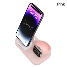 Load image into Gallery viewer, Desktop Phone Holder Watch Headphone 3-in-1 Magnetic Wireless Charger 15W Fast Charge