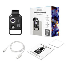 Load image into Gallery viewer, APEXEL 200X magnification microscope lens withCPL mobile LED Light micro pocket macro lenses for iPhone Samsung all smartphones