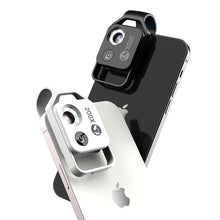 Load image into Gallery viewer, APEXEL 200X magnification microscope lens withCPL mobile LED Light micro pocket macro lenses for iPhone Samsung all smartphones