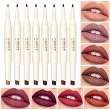 Load image into Gallery viewer, 2 IN 1 Waterproof Sexy Lip Liner Matte Lipstick Pencil Makeup Set Lip Contour Tint Red Long Lasting Moisturizing Lipliner Cosmetics