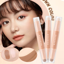 Load image into Gallery viewer, Double Head Bronzer Contour Stick Highlight Waterproof Matte Concealer Pen Double Shading Powder Contouring Makeup Cosmetics