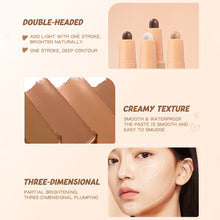 Load image into Gallery viewer, Double Head Bronzer Contour Stick Highlight Waterproof Matte Concealer Pen Double Shading Powder Contouring Makeup Cosmetics