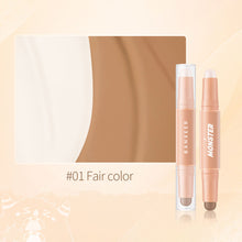 Load image into Gallery viewer, Double Head Bronzer Contour Stick Highlight Waterproof Matte Concealer Pen Double Shading Powder Contouring Makeup Cosmetics