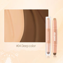 Load image into Gallery viewer, Double Head Bronzer Contour Stick Highlight Waterproof Matte Concealer Pen Double Shading Powder Contouring Makeup Cosmetics