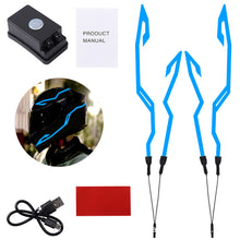 Load image into Gallery viewer, Motorcycle Helmet Cold Light Mod Kit Flashing Stripe Luminous Sticker LED Night Riding Lights Decoration With Chargeable Accessories