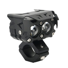 Load image into Gallery viewer, 120W Dual Color Motorcycle LED Lens Spotlight Double Lens Spotlight Auxiliary Fog Lamp White Yellow