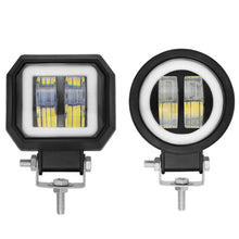 Load image into Gallery viewer, 1pc 7D Portable Car Work Light Angel Eyes LED Spotlights Offroad Truck Driving Boat Motorcycle 12V-80V Waterproof Round