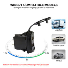 Load image into Gallery viewer, Universal LED Car Charger Dual QC3.0 USB Switch Charger Socket Phone Charge Power Adapter for Boat UTV ATV
