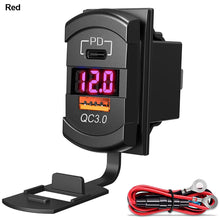 Load image into Gallery viewer, Universal LED Car Charger QC3.0 USB Switch Charger Socket PD Phone Charge Power Adapter for Boat UTV ATV