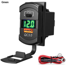 Load image into Gallery viewer, Universal LED Car Charger QC3.0 USB Switch Charger Socket PD Phone Charge Power Adapter for Boat UTV ATV