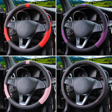 Load image into Gallery viewer, 38cm PU Leather Car Steering-wheel Cover Sport Style Auto Steering Wheel Covers Anti-Slip Automotive Accessories