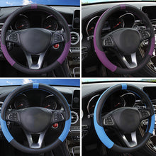 Load image into Gallery viewer, 38cm PU Leather Car Steering-wheel Cover Sport Style Auto Steering Wheel Covers Anti-Slip Automotive Accessories