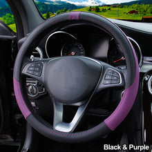 Load image into Gallery viewer, 38cm PU Leather Car Steering-wheel Cover Sport Style Auto Steering Wheel Covers Anti-Slip Automotive Accessories