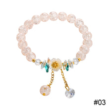 Load image into Gallery viewer, Flower Crystal Bracelet Adjustable Beaded Crystal Bracelet Simple Versatile Bracelet Jewelry Gift for Women