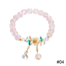 Load image into Gallery viewer, Flower Crystal Bracelet Adjustable Beaded Crystal Bracelet Simple Versatile Bracelet Jewelry Gift for Women