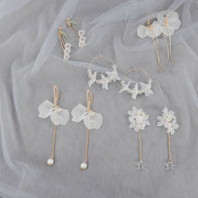 Load image into Gallery viewer, Simple Eternal Petal Earrings Fashion Tassel Flower Earrings Versatile Alloy Earrings Jewelry Accessories