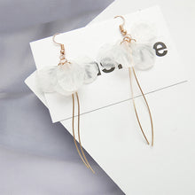 Load image into Gallery viewer, Simple Eternal Petal Earrings Fashion Tassel Flower Earrings Versatile Alloy Earrings Jewelry Accessories