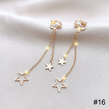 Load image into Gallery viewer, Stylish Tassel Ear Clips Earrings Versatile Alloy Ear Studs Earrings Temperamental Earrings Jewelry for Women
