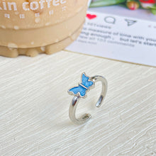 Load image into Gallery viewer, Vintage Creativity Oil Dripping Butterfly Ring Simple Opening Adjustable Ring Women Alloy Ring Jewelry