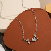 Load image into Gallery viewer, Fashion Creative Tulip Pendant Necklace Niche Alloy Necklace Collarbone Chain Jewelry Accessory for Women