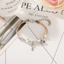 Load image into Gallery viewer, Fashion All-match Alloy Pendant Bracelet Adjustable Creative Ceramic Beaded Bracelet Women Jewelry Gift