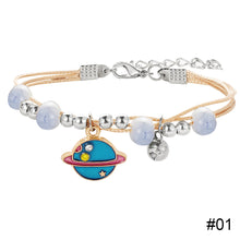 Load image into Gallery viewer, Fashion All-match Alloy Pendant Bracelet Adjustable Creative Ceramic Beaded Bracelet Women Jewelry Gift