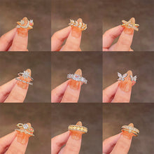 Load image into Gallery viewer, Fashion Niche Ring Shiny Exquisite Zircon Ring Simple Open Adjustable Ring Jewelry Accessory for Women