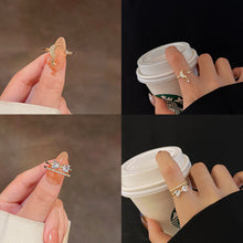 Load image into Gallery viewer, Fashion Niche Ring Shiny Exquisite Zircon Ring Simple Open Adjustable Ring Jewelry Accessory for Women