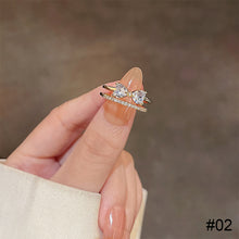 Load image into Gallery viewer, Fashion Niche Ring Shiny Exquisite Zircon Ring Simple Open Adjustable Ring Jewelry Accessory for Women