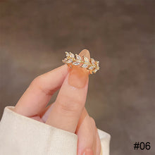 Load image into Gallery viewer, Fashion Niche Ring Shiny Exquisite Zircon Ring Simple Open Adjustable Ring Jewelry Accessory for Women