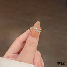 Load image into Gallery viewer, Fashion Niche Ring Shiny Exquisite Zircon Ring Simple Open Adjustable Ring Jewelry Accessory for Women